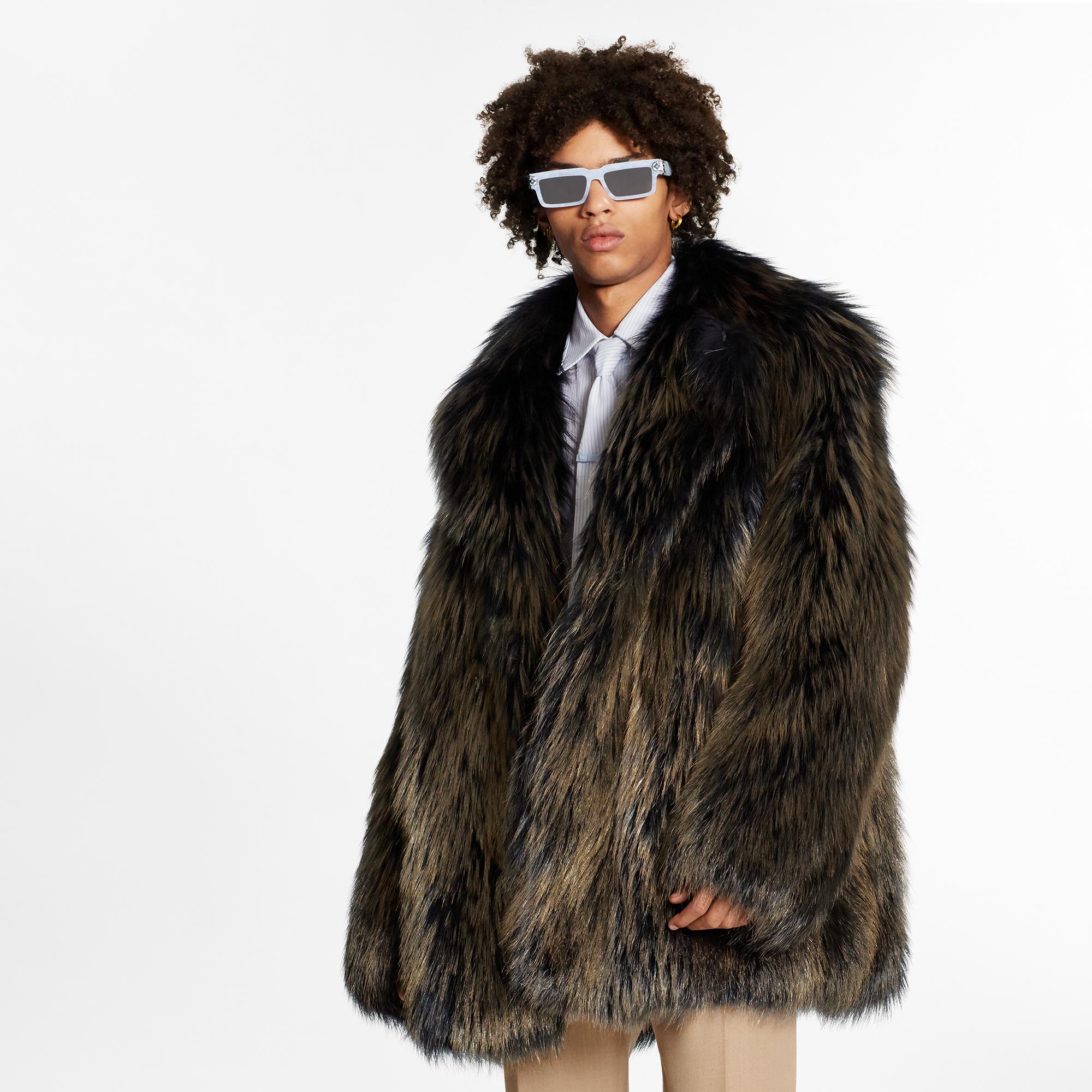 Louis vuitton fur 2025 coat mens